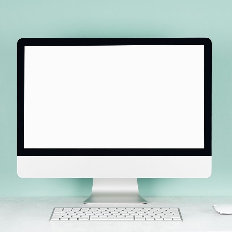 computer white screen